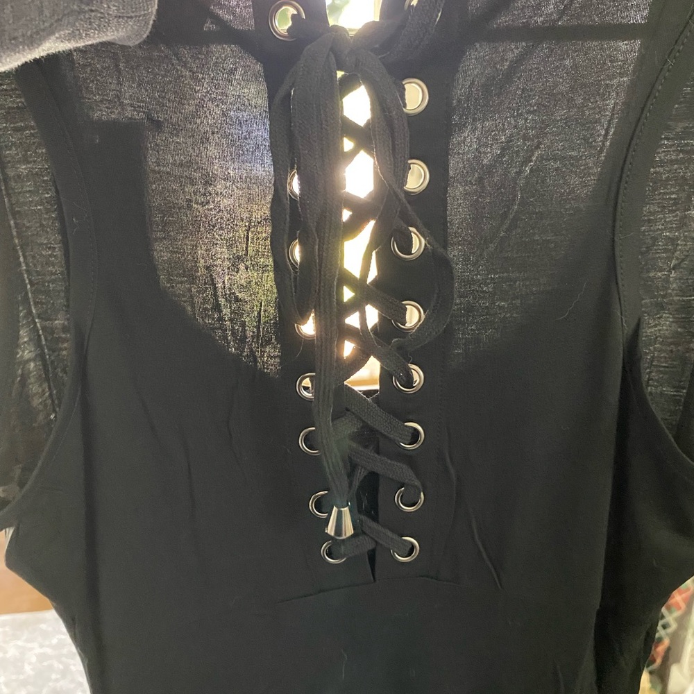 NWT’s Jawbreaker lace up graphic skull Y2K dress - Picture 6 of 7